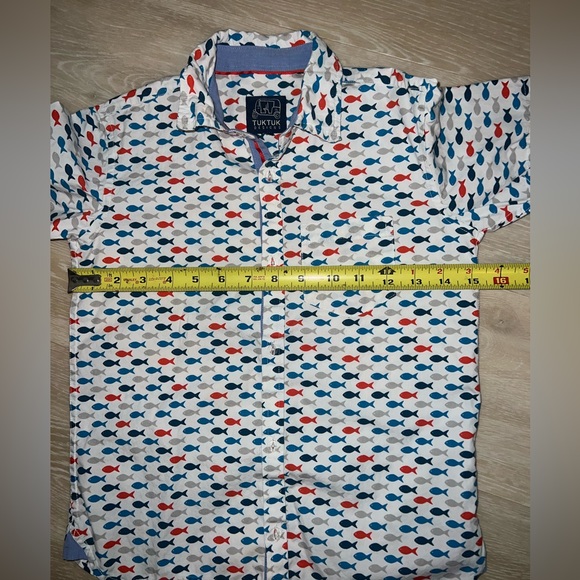Til Tuk Kids Gone-Fishing Short Sleeve Button Down Shirt - size 7/8 - Picture 5 of 5